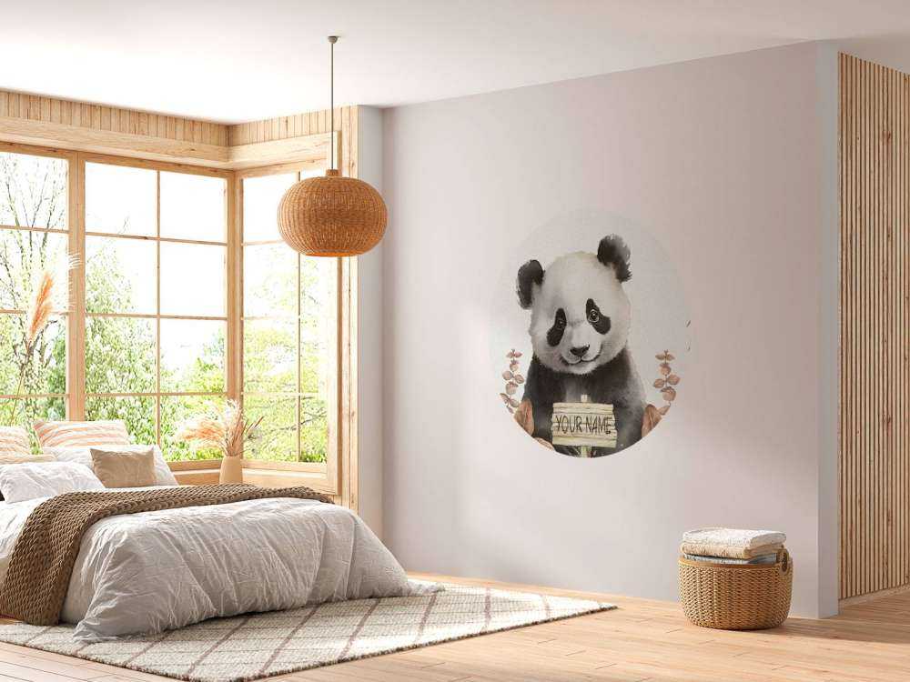 Pandaunge i jungelen i fargen taupe