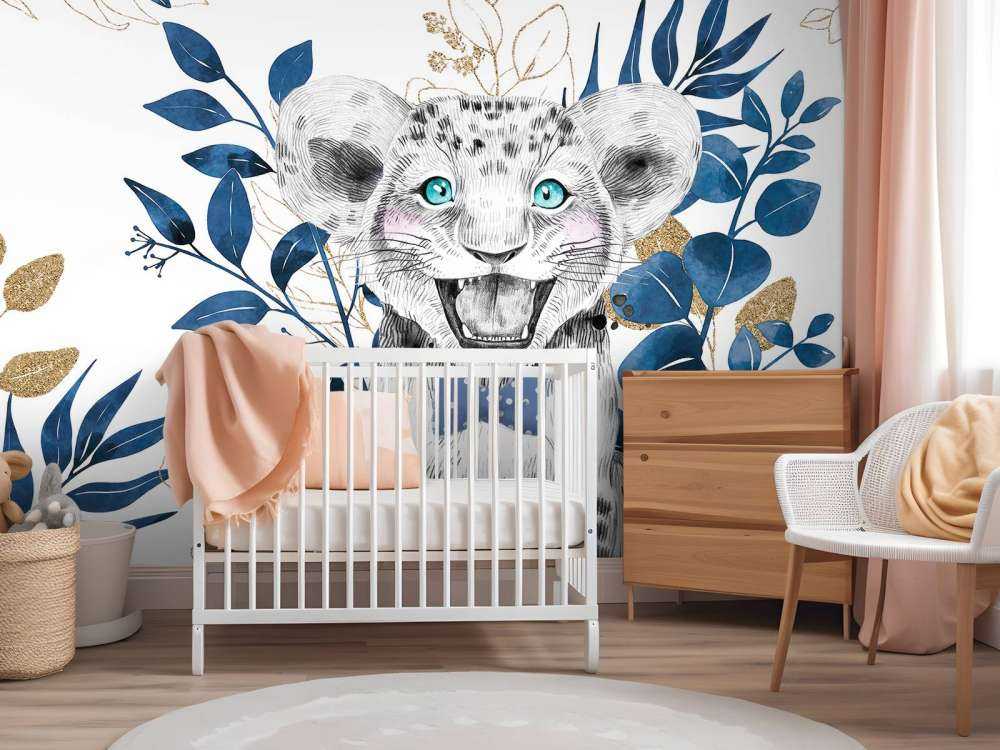 Blå jungel løvinnebaby