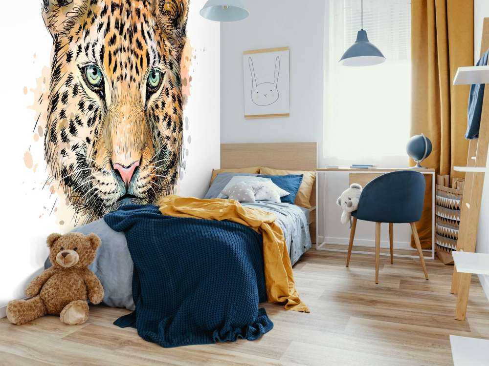 Leopard i akvarell