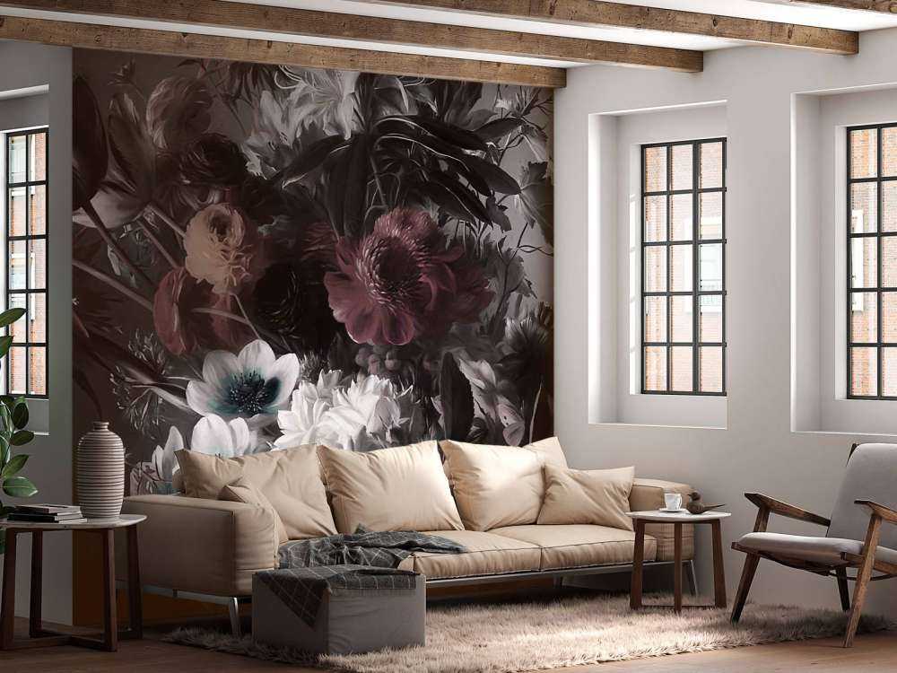 Stort bukett med anemoner Orange