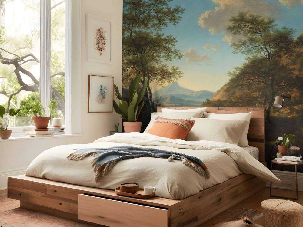 Italienska landskap med konstnär