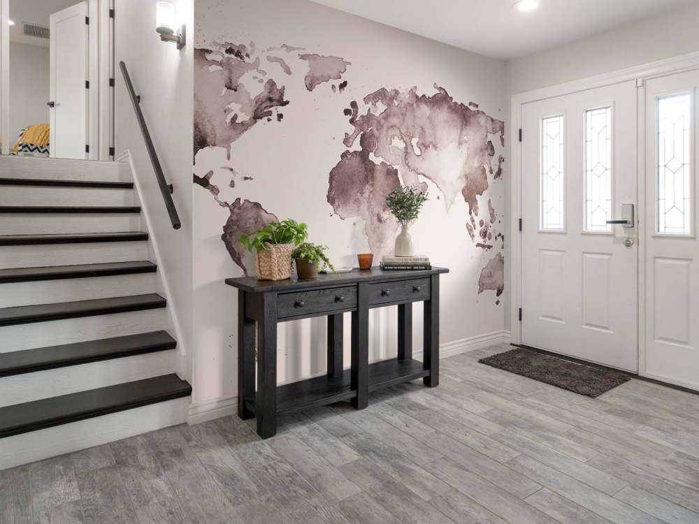 Världskarta i sepia