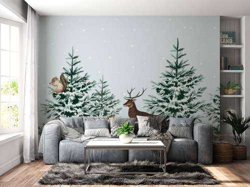 Vinter Skog Invånarnas Glädje