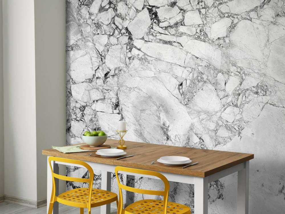 Svart och vit marmor med grov struktur