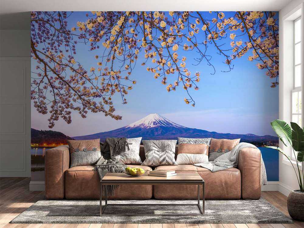 Mount Fuji vid vattenkanten