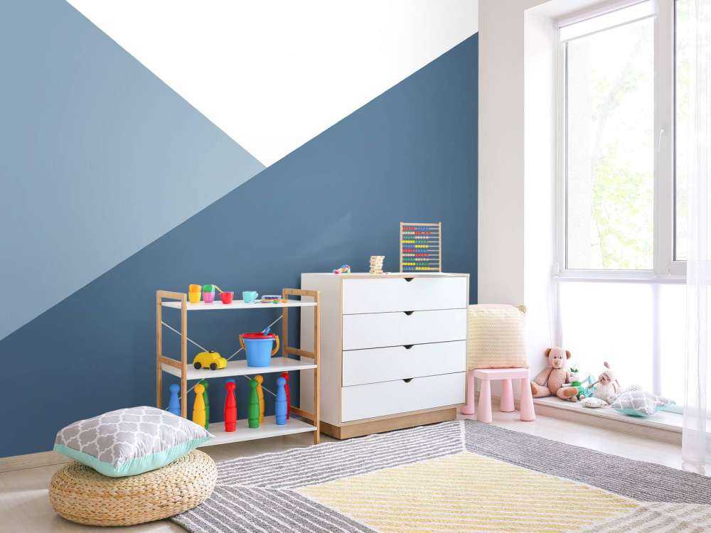 Trianglar i nyanser av blått