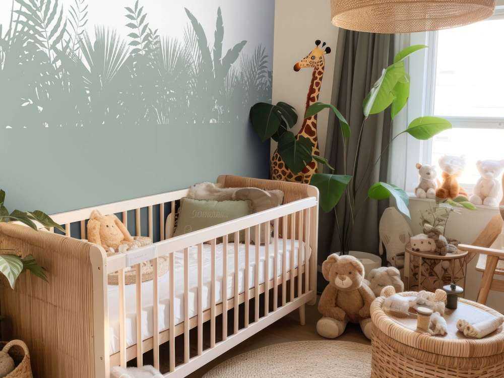 Silhuetter palmblad, ljusgröna