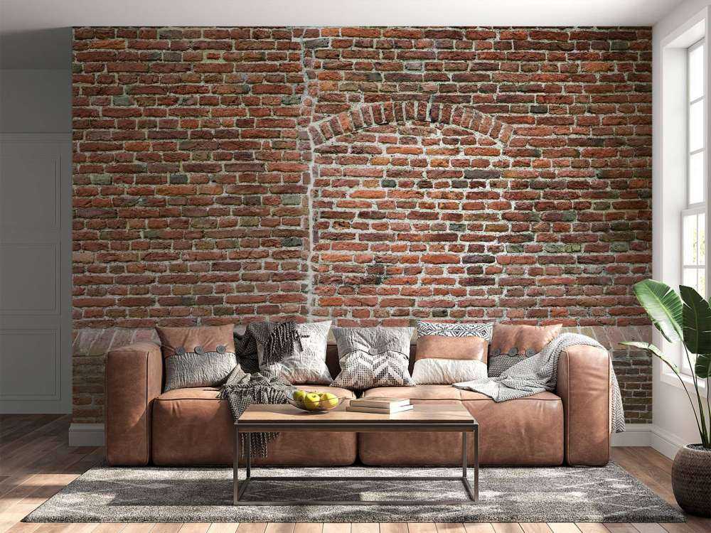 Gammal sprucken vägg