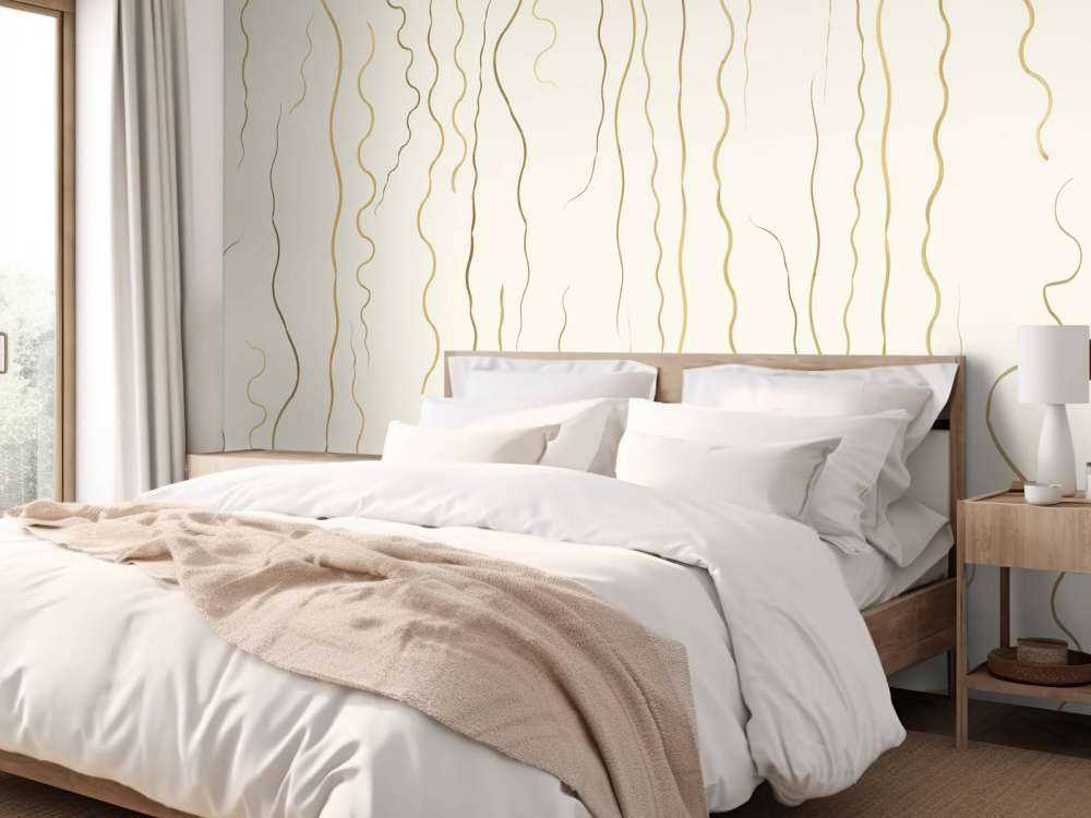 Organiska linjer gräs beige