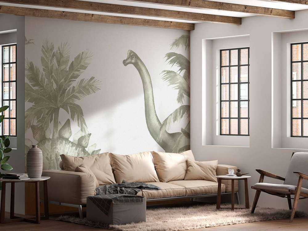 Dinosaurier i grönt