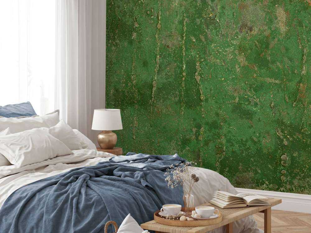Grön oxiderad metall