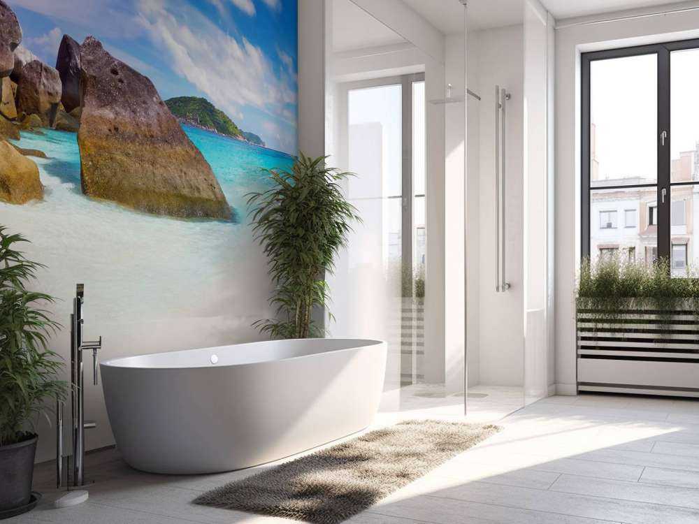 Panorama- foto av en tropisk skog