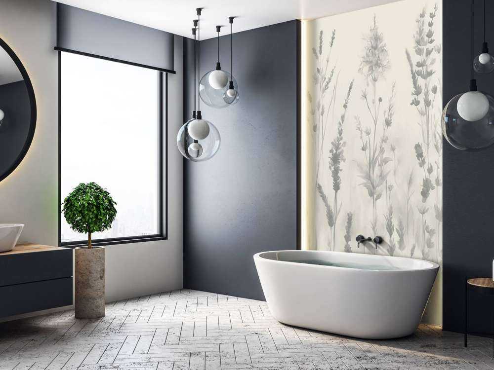 Lavendel Eng Sømløs Elfenben Hvid