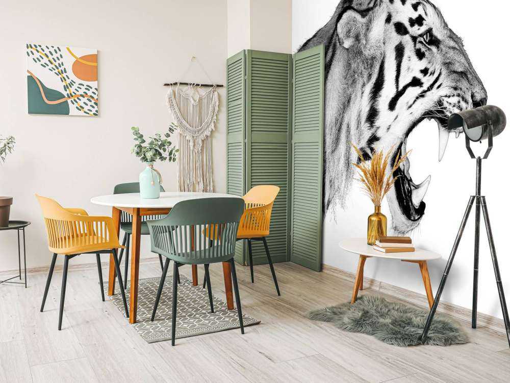 Brølende tiger hvid