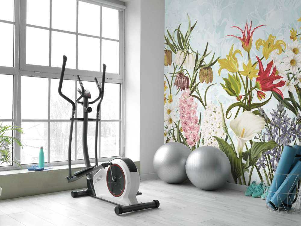 Forår Blomster - Blød Aqua Brise