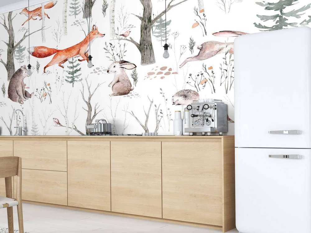 Skovens hvisken Akvarel