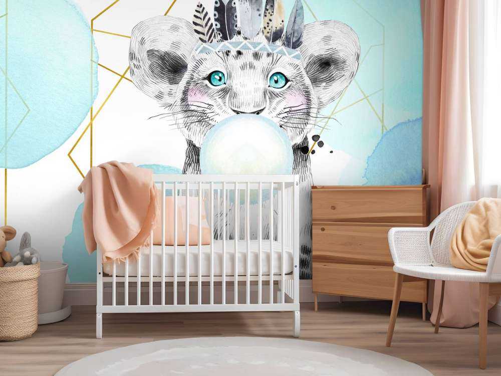 Indisk løveunge med tyggegummiklokke