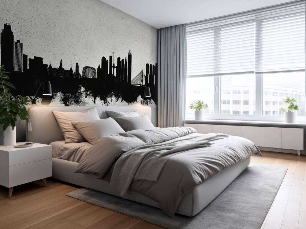 Akvarel skyline, Rotterdam