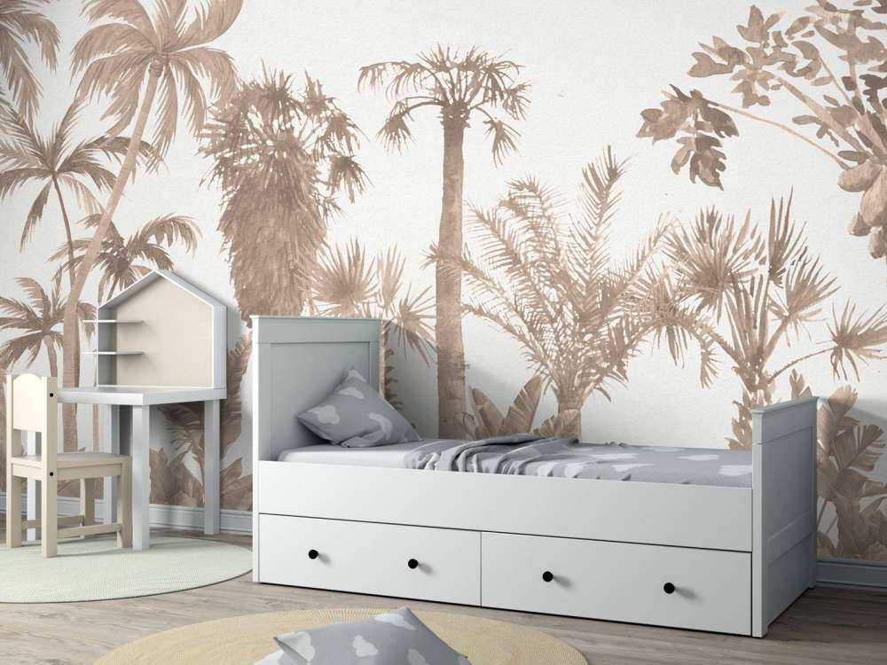 Jungle-tema i taupe