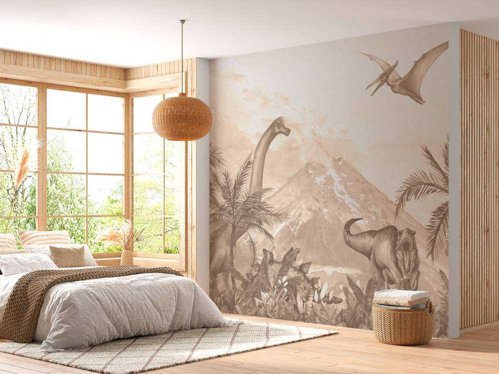 Forskellige dinoer i taupe