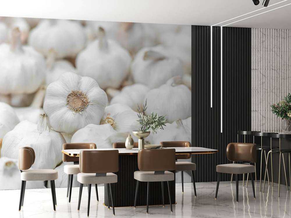 Nærbillede af hvidløg