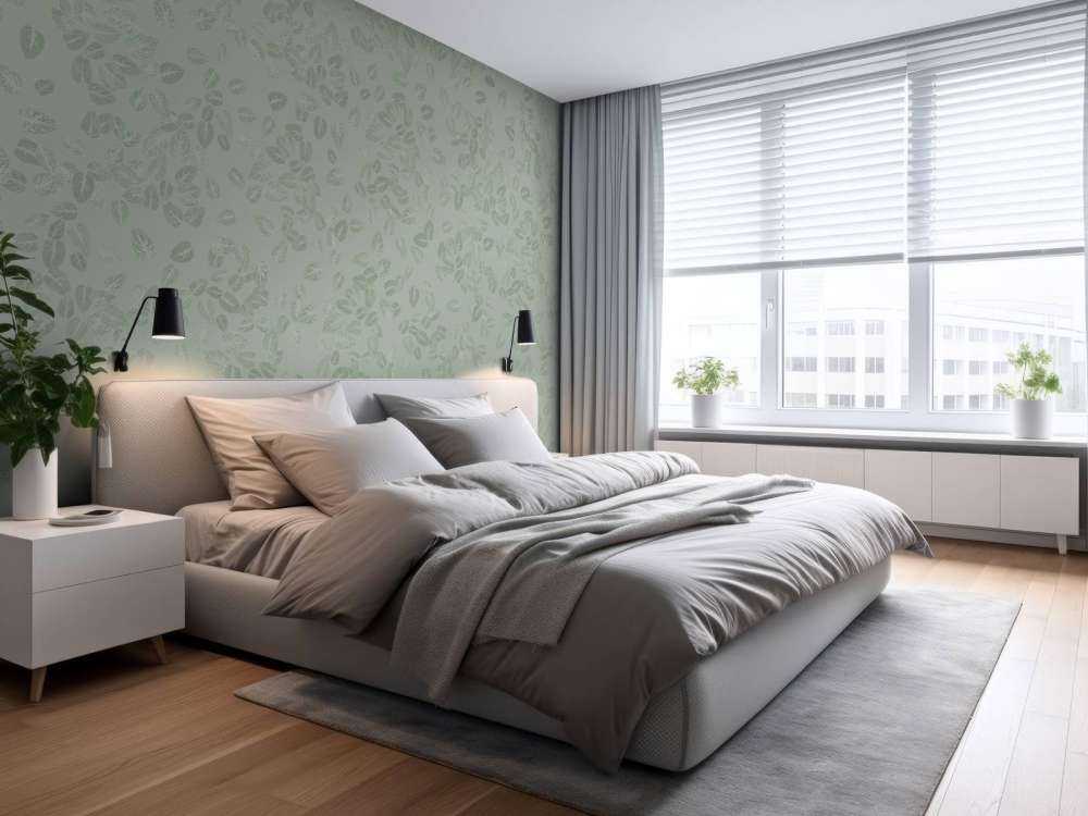 Små blade på grågrøn