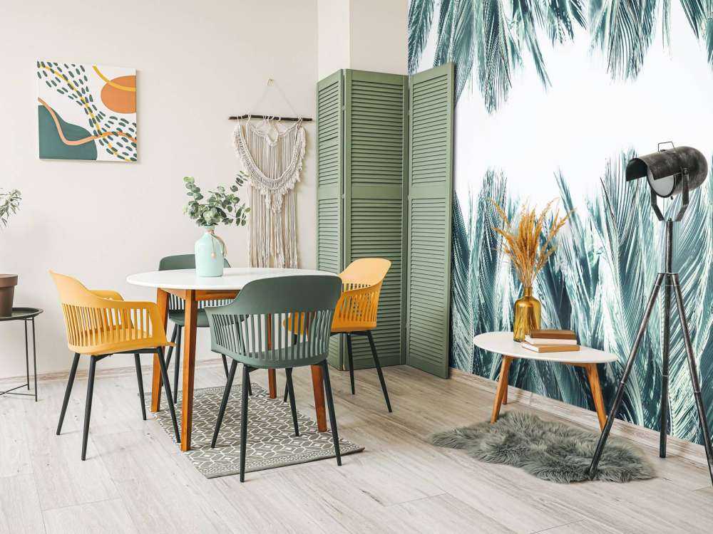 Palme blade på hvid baggrund