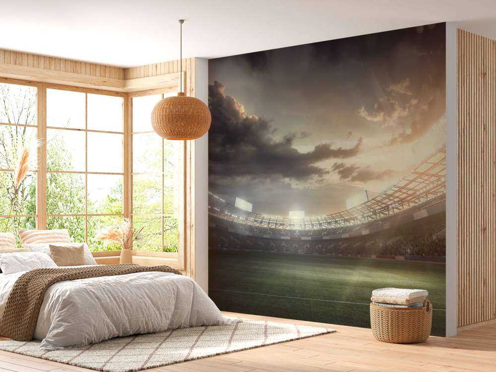 Stadion ved solnedgang