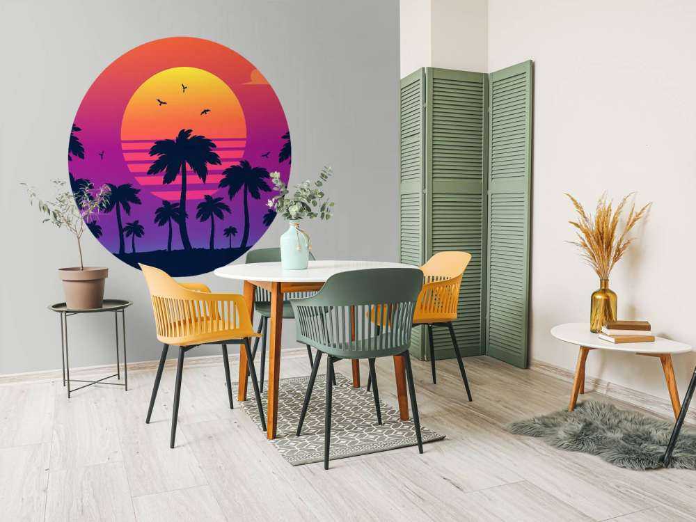 Illustration af en solnedgang