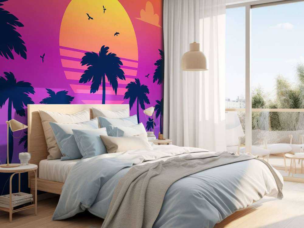 Illustration af en solnedgang