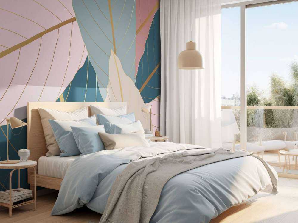 Tropiske blade med guld