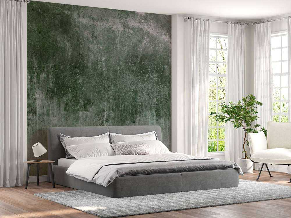 Gammel forvitret grøn væg