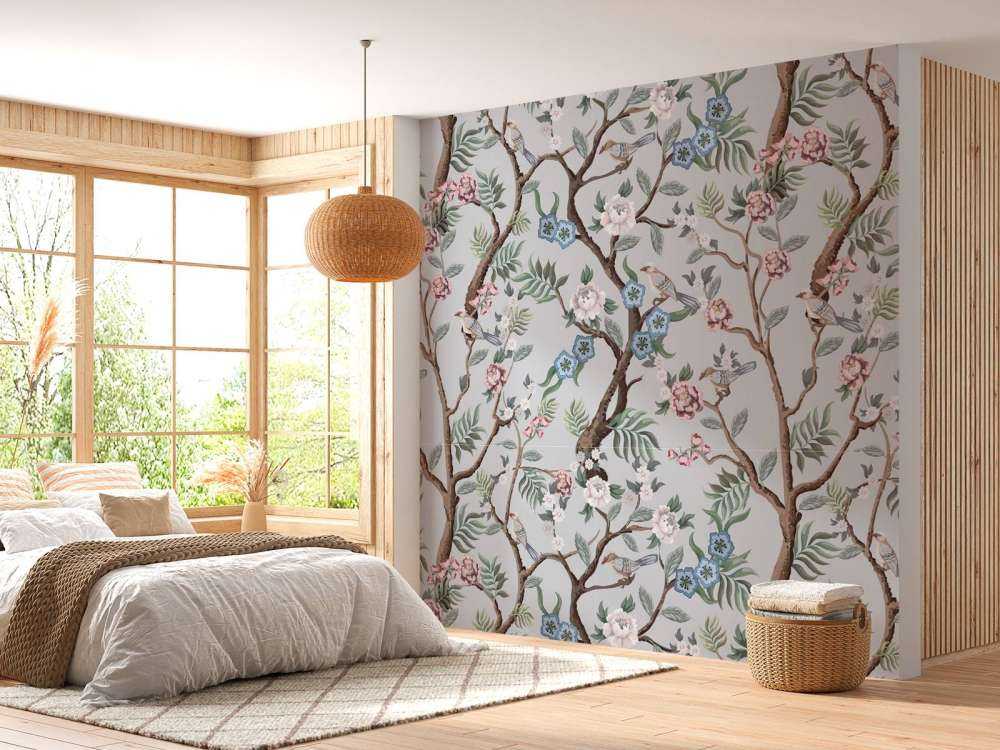 Blomstermønster, pastellfarger