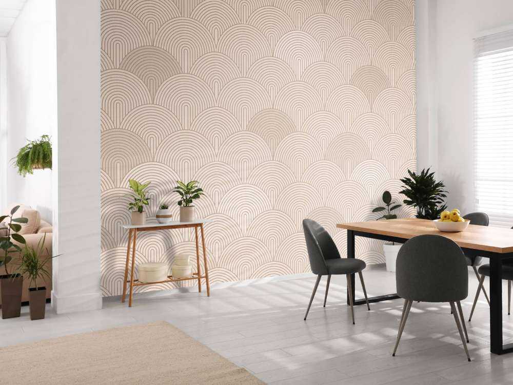 Boho Arches & Curves - terrakotta ferskenfarge