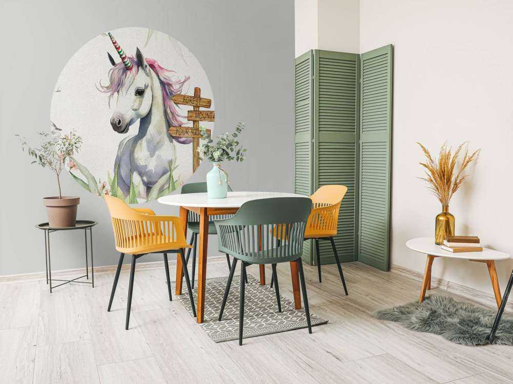 Enhjørningbaby med planter