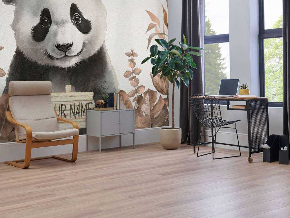 Pandaunge i jungelen i fargen taupe