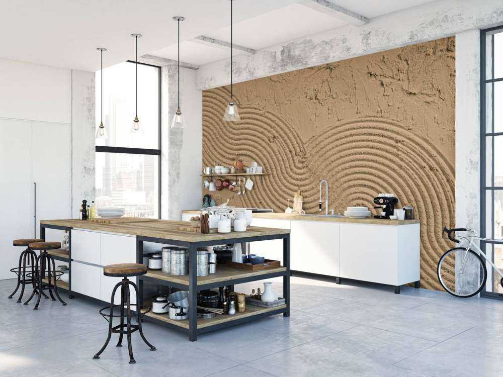 Organiske linjer og strukturer i gullbrunt