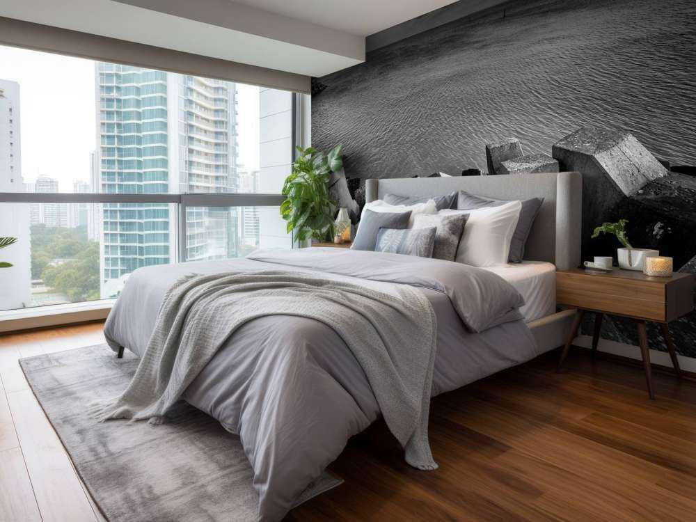 Betongblokker for havnen i Cadzand Bad