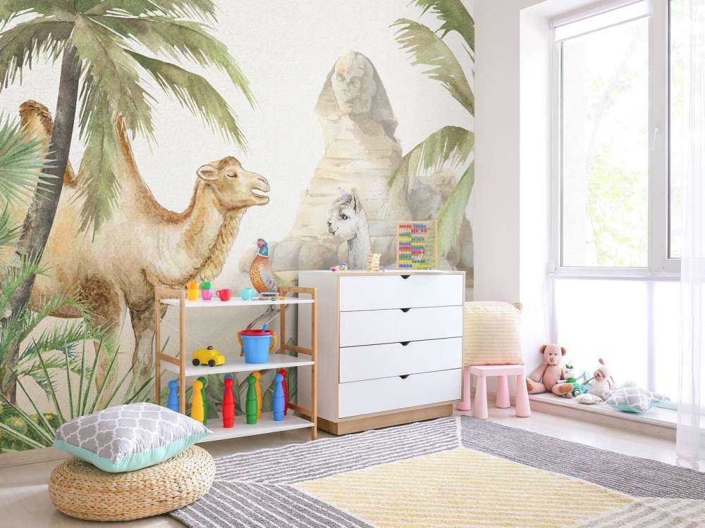 Kamel og Alpakka i ørkenen