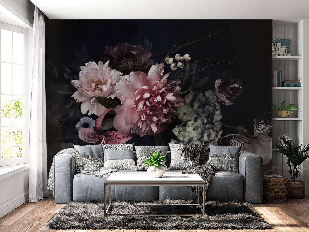 Vintage blomsterbed