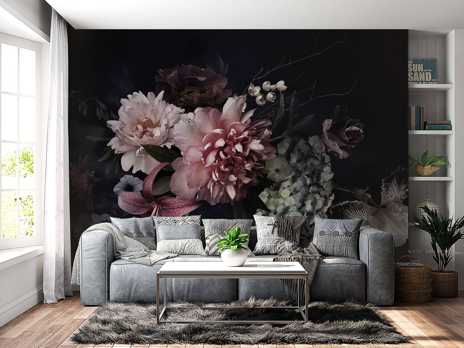 Vintage blomsterbed