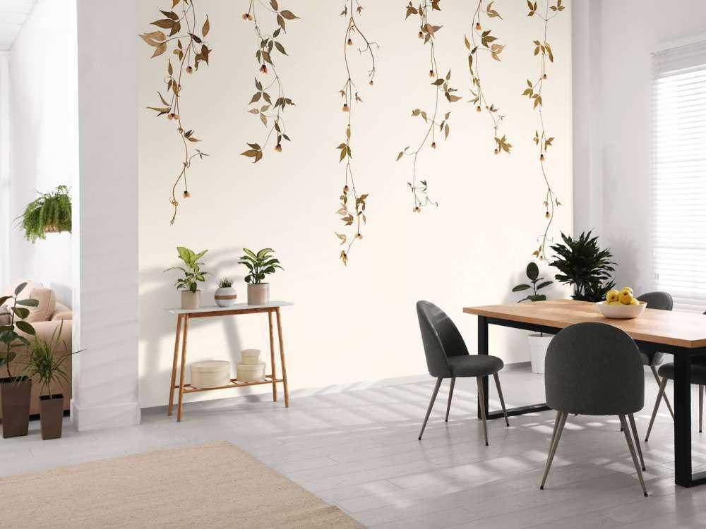 Clematis ranker med blomster