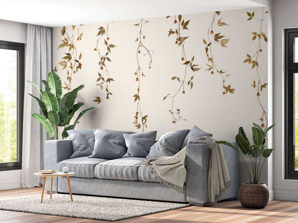 Clematis ranker med blomster