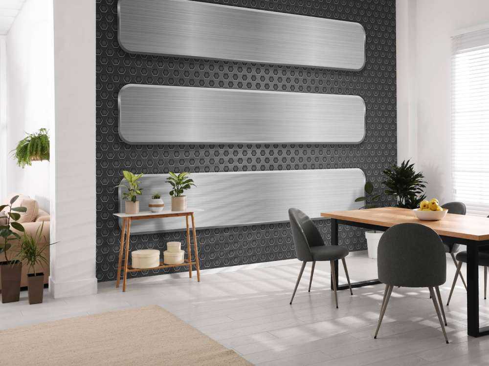 Metallbakgrunn med plater