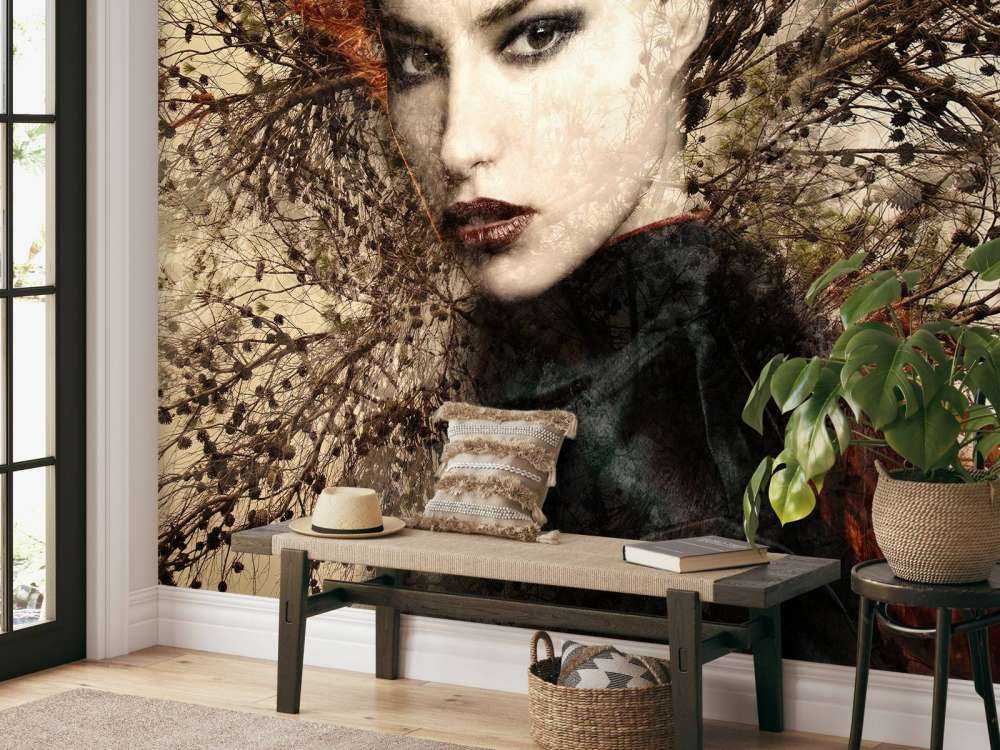 Kvinne og grasiøse grener