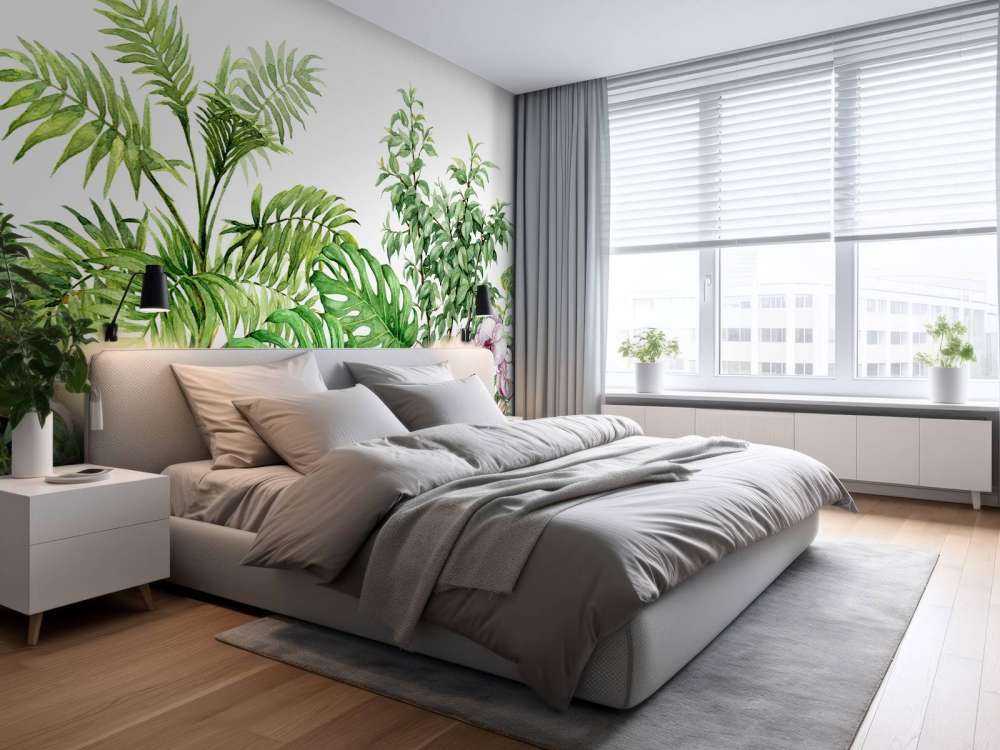 Akvarell tropiske planter