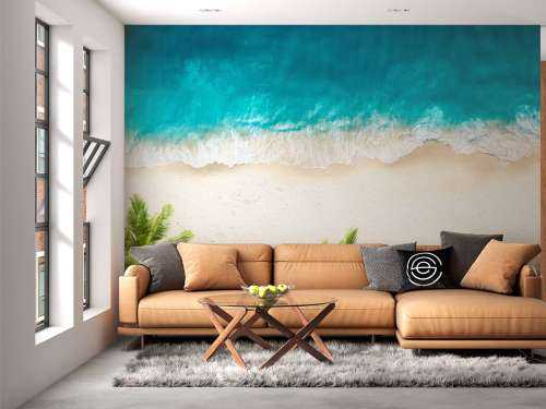 Luftfoto av sandstrand