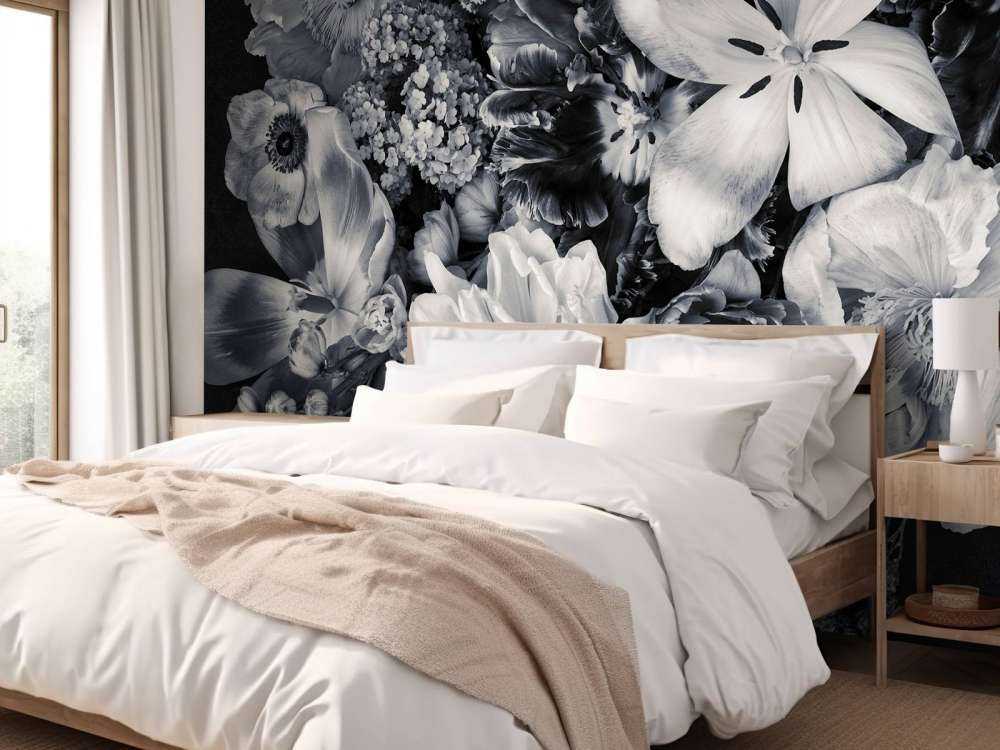 Bukett med forskjellige blomster