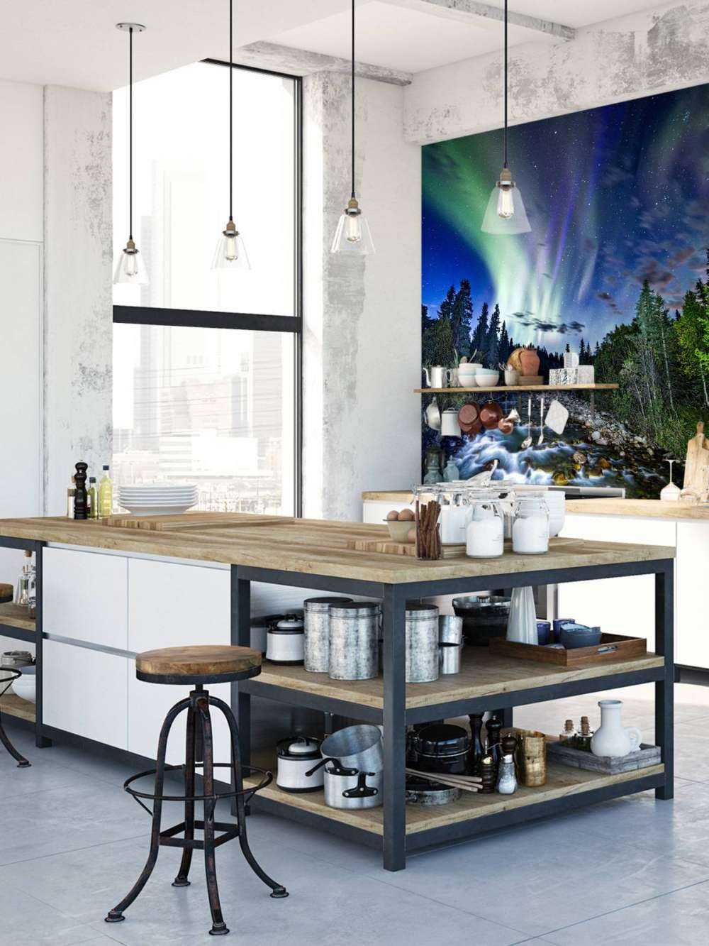 Brooklet under nordlyset