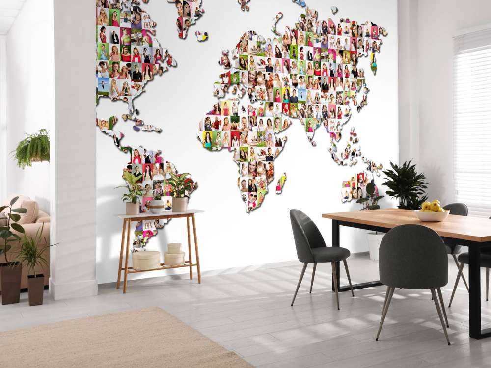 Verdenskart dannet av bilder